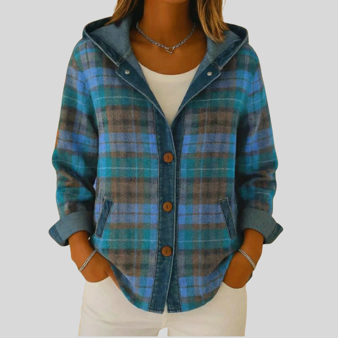 Bevlynβ’ | Padded Checked Shacket