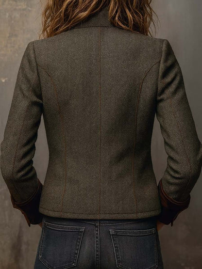 Charlotte - Twill Blazer with Contrast Trim
