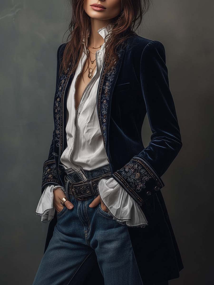 Lily - Elegant Velvet Jacket