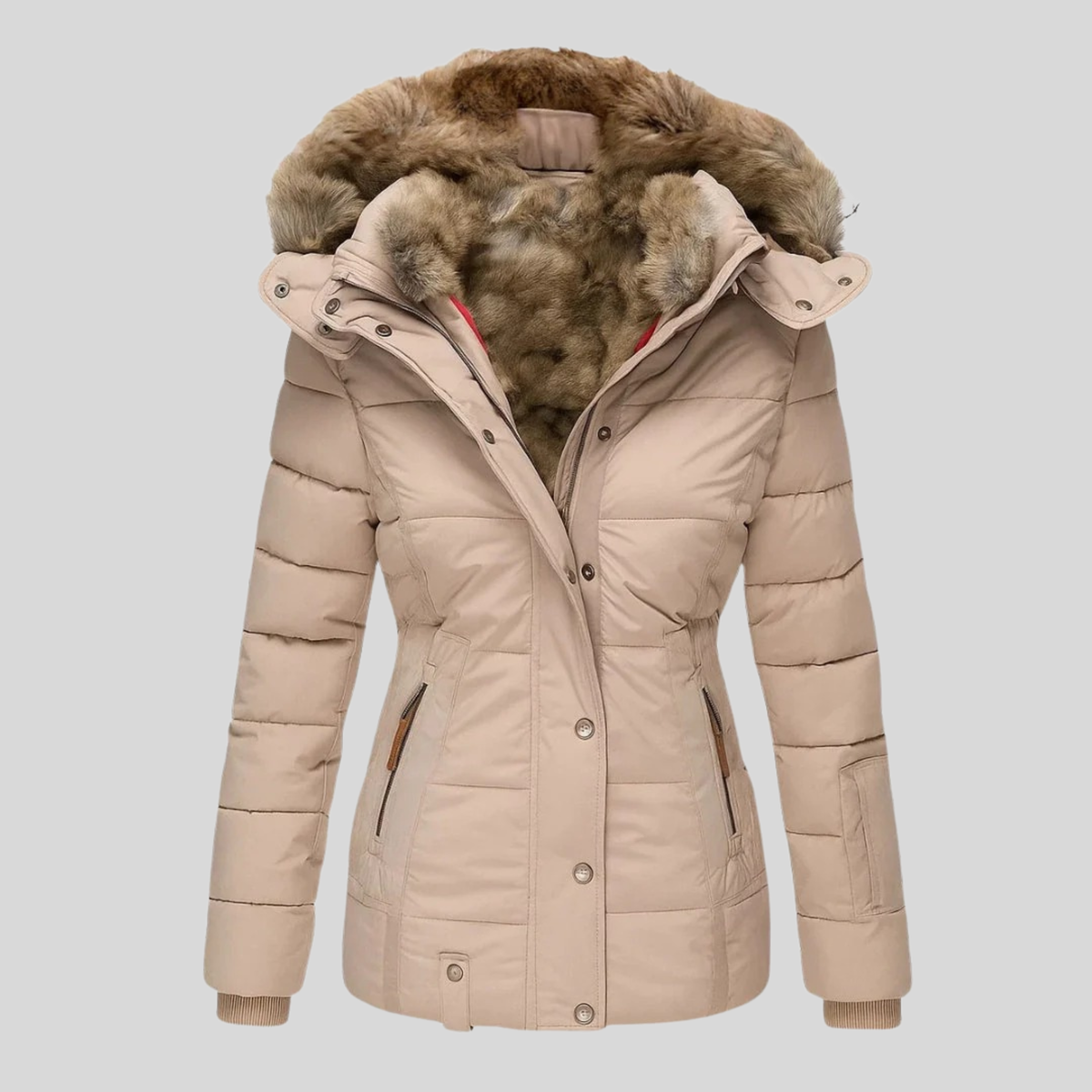 Bruna™ | Quilted Parka with Faux Fur Hood