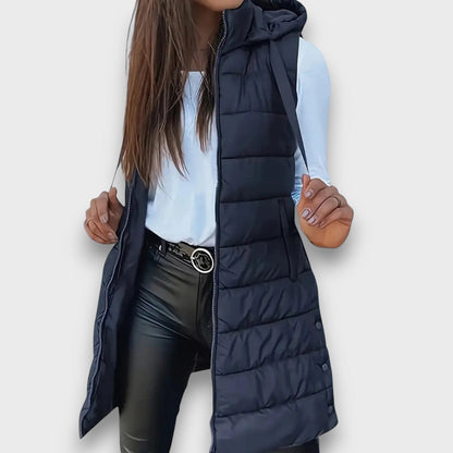 Livia | Casual Quilted Sleeveless Gilet with Hood