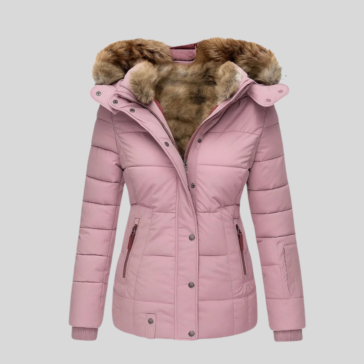 Bruna™ | Quilted Parka with Faux Fur Hood