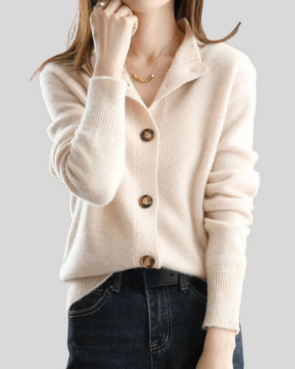 Claire - Retro Cashmere Cardigan