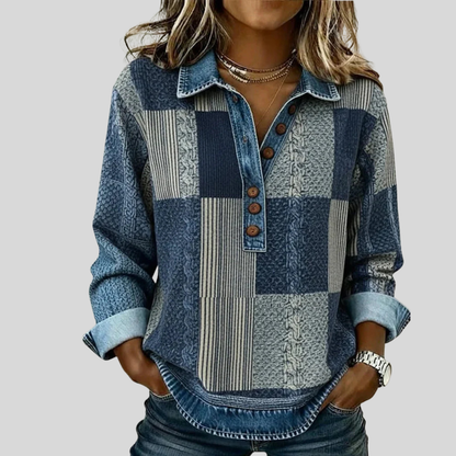 Meridell™ | Colour Block Print Sweater