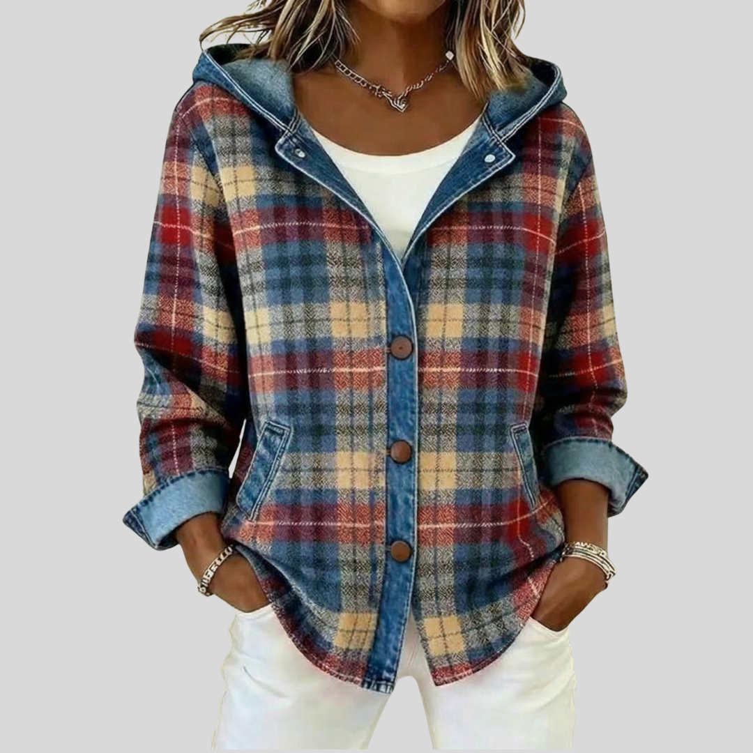 Hildred™ | Padded Checked Shacket