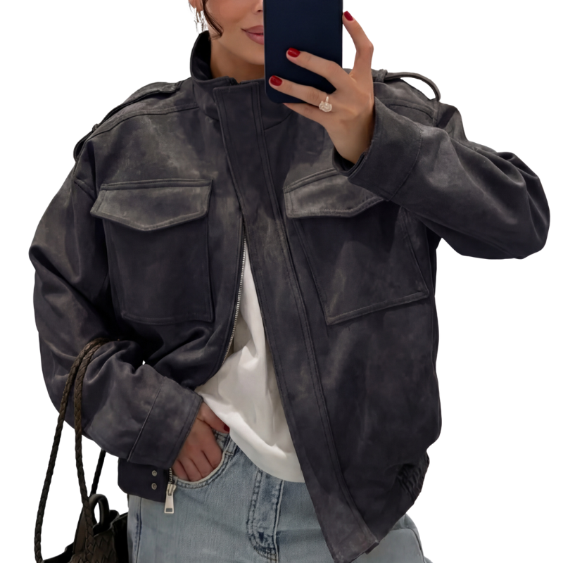 TRISH™ - Polished Stand Collar Casual Jacket