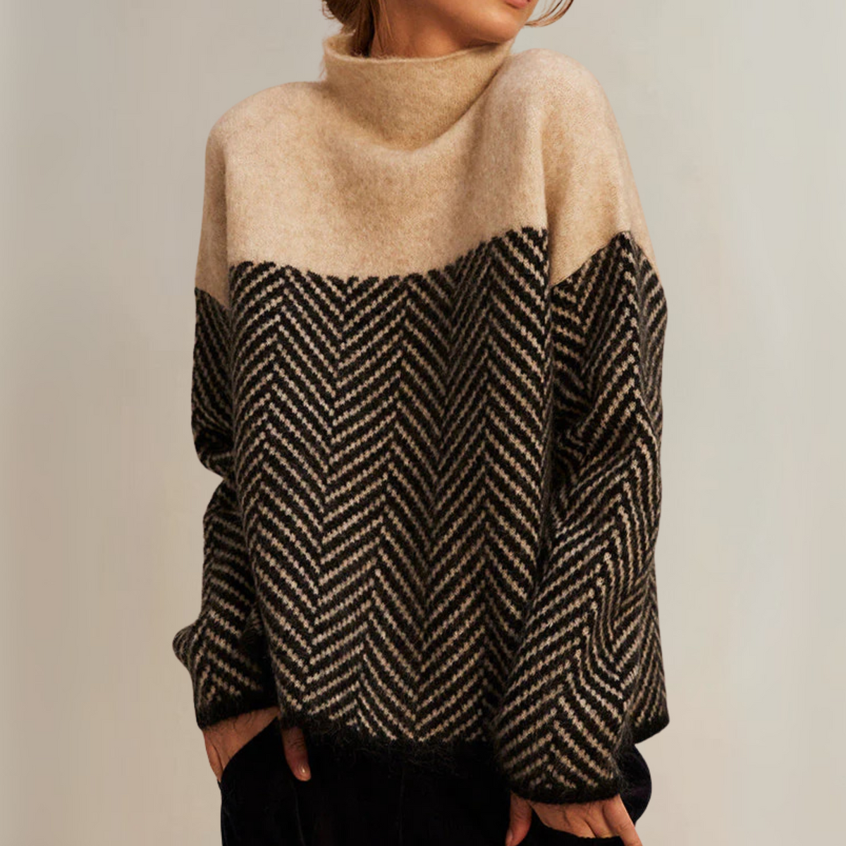 Norah - Cotton Roll Neck Jumper