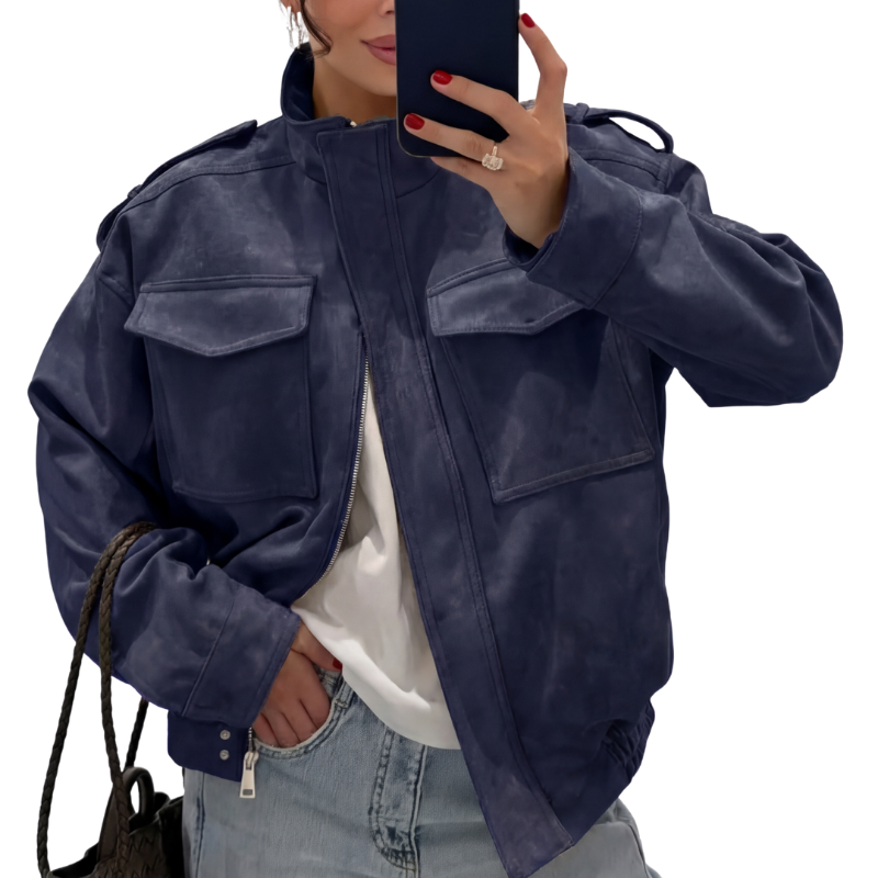 TRISH™ - Polished Stand Collar Casual Jacket