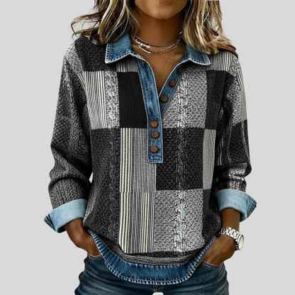 Meridell™ | Colour Block Print Sweater