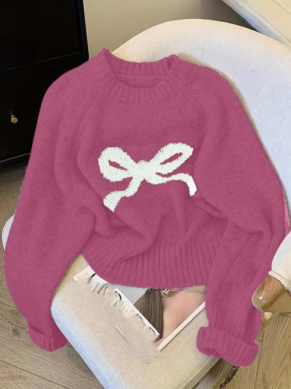 GRACIE™ - Elegant Bow Knit Sweater for Fall & Winter Fashion