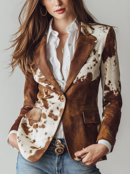 Ivy - Vintage Animal Print Blazer