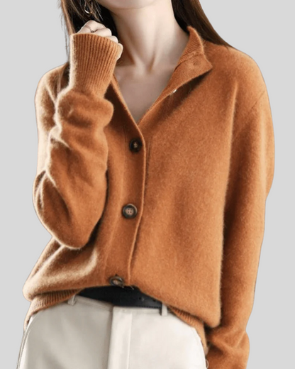 Claire - Retro Cashmere Cardigan
