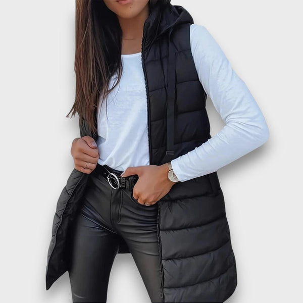 Livia | Casual Quilted Sleeveless Gilet with Hood