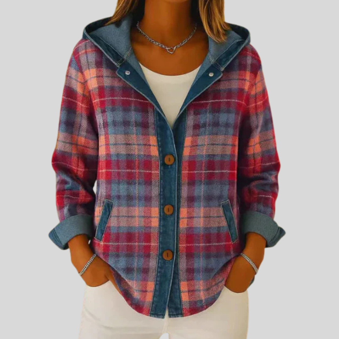 Hildred™ | Padded Checked Shacket