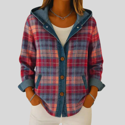 Hildred™ | Padded Checked Shacket