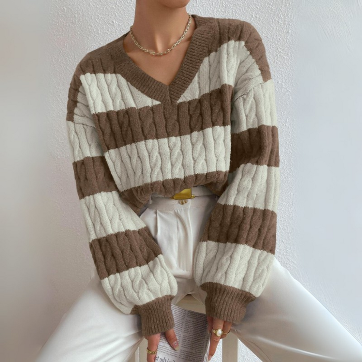 MORTA™ - Comfy V-Neck Long Sleeve Sweater