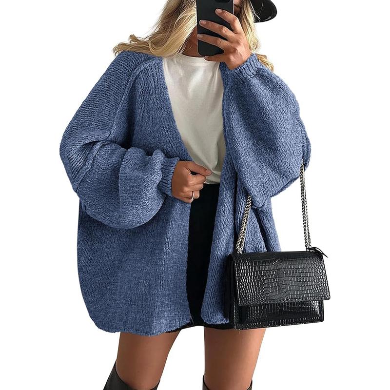 VERONIKA™ - Oversized Fit Lantern Sleeve Autumn Knit Cardigan