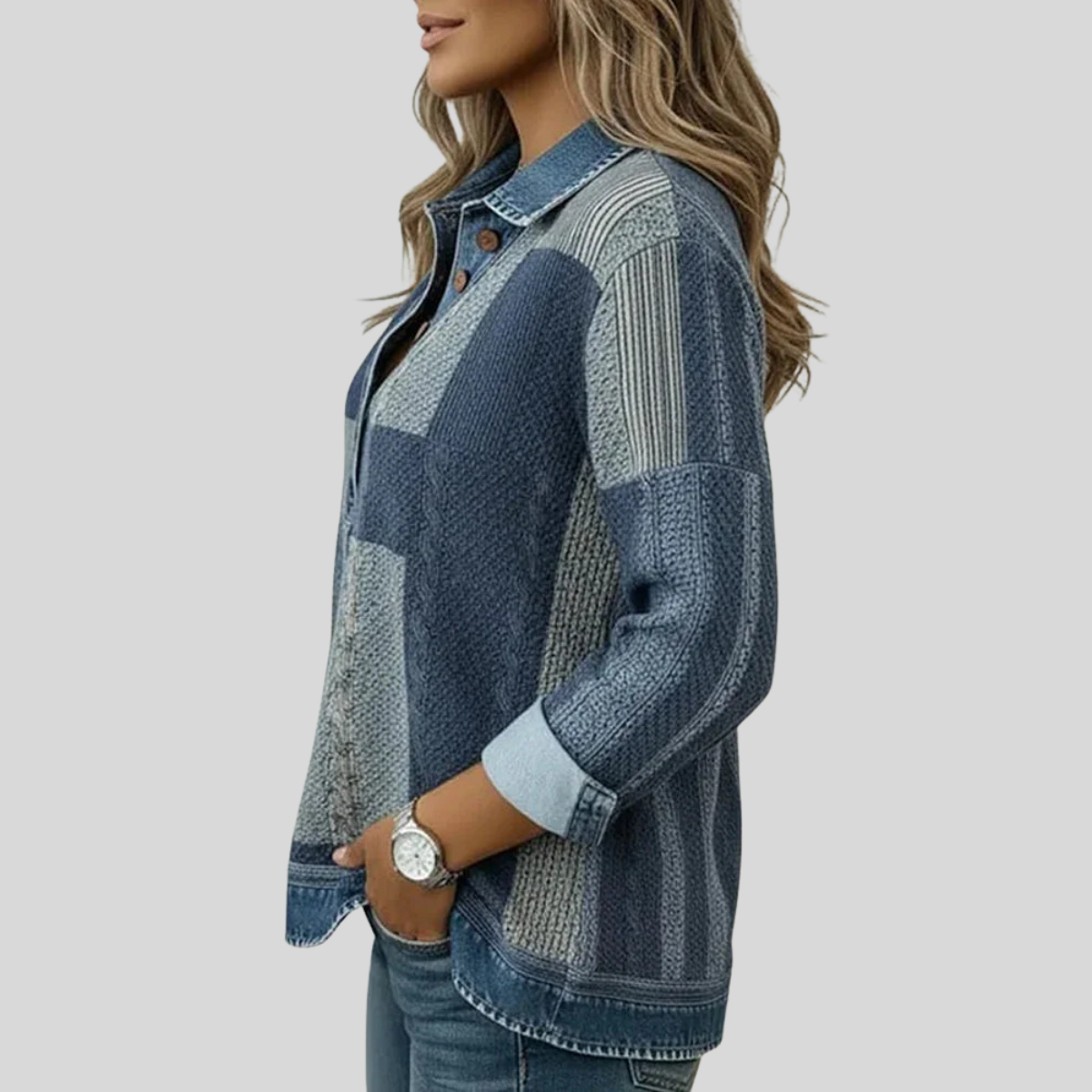 Meridell™ | Colour Block Print Sweater