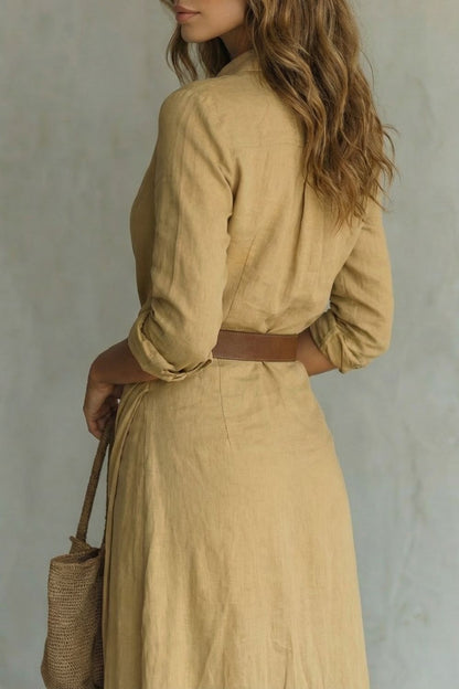 Azura - Button-down wrap dress - Belted maxi dress