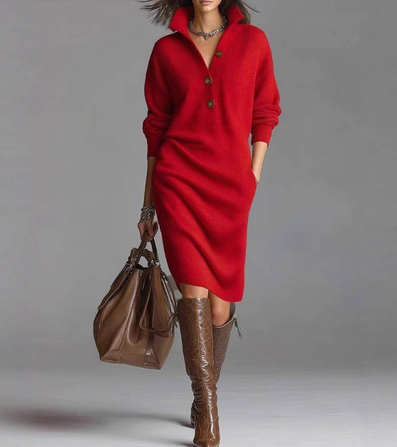 Damaris | Warm, Elegant, and Comfortable Knit Dress.