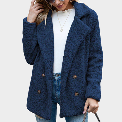 Delia | Teddy Coat with Collar
