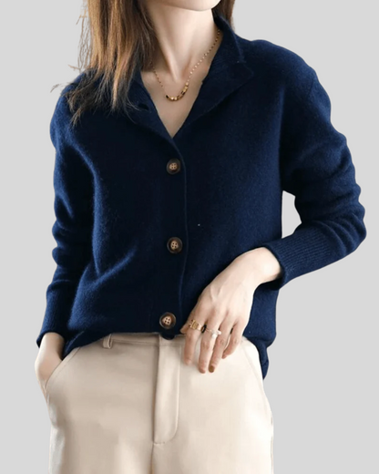 Claire - Retro Cashmere Cardigan