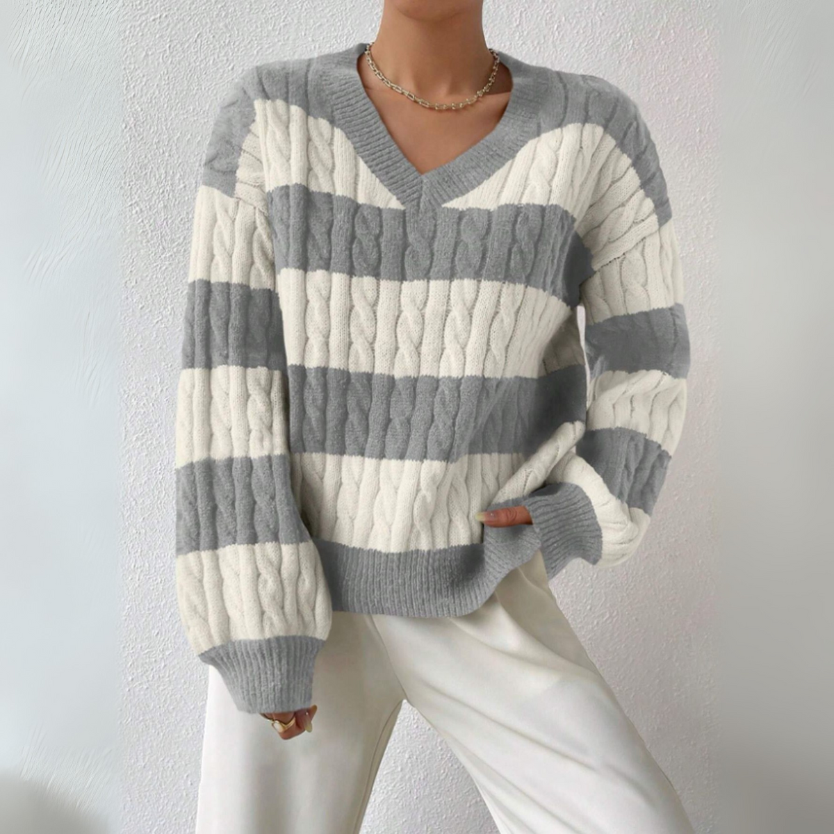 MORTA™ - Comfy V-Neck Long Sleeve Sweater