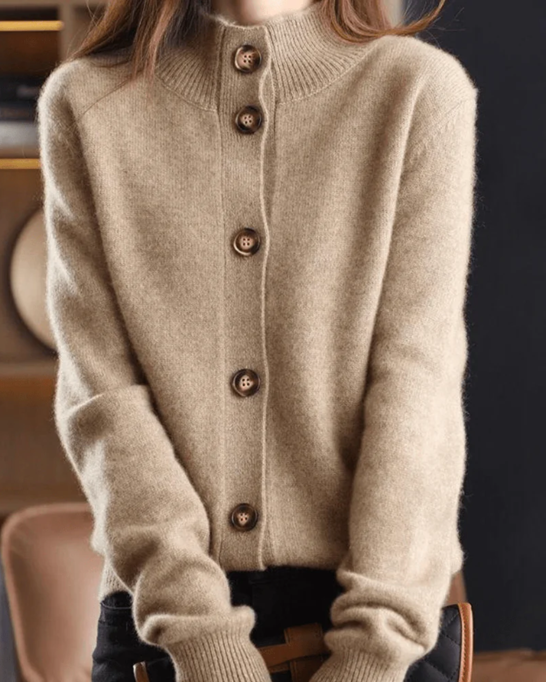 Claire - Retro Cashmere Cardigan