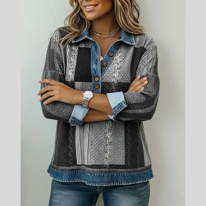 Meridell™ | Colour Block Print Sweater