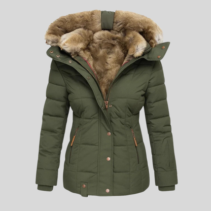 Bruna™ | Quilted Parka with Faux Fur Hood