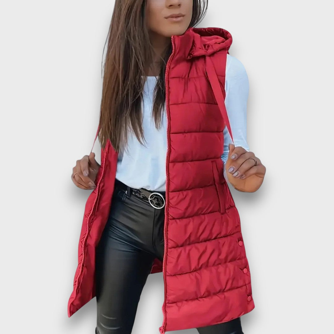 Livia | Casual Quilted Sleeveless Gilet with Hood