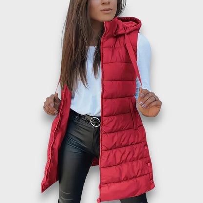 Livia | Casual Quilted Sleeveless Gilet with Hood