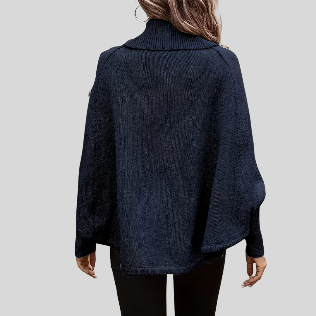 Norelle™ | High Neck Cable Knit Sweater