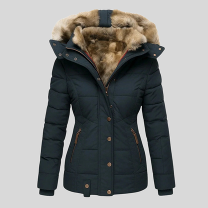 Bruna™ | Quilted Parka with Faux Fur Hood