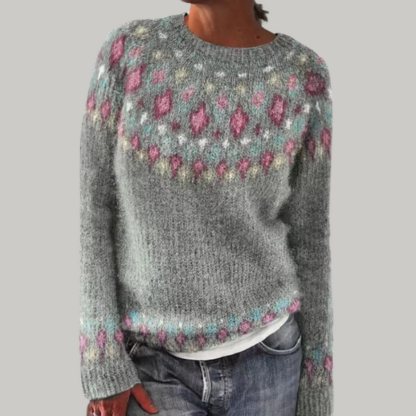 Corrie - Knitted Sweater with Pattern