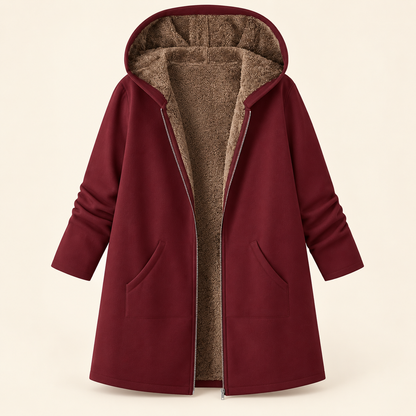 Ava | Cosy Sherpa-Lined Hooded Coat