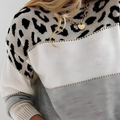 Diane - Jumper with Leopard Accent
