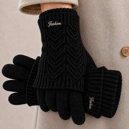 Edith | Warm Knit Gloves for Cold Hands