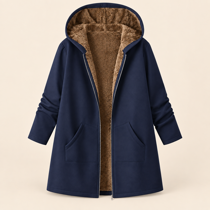 Ava | Cosy Sherpa-Lined Hooded Coat