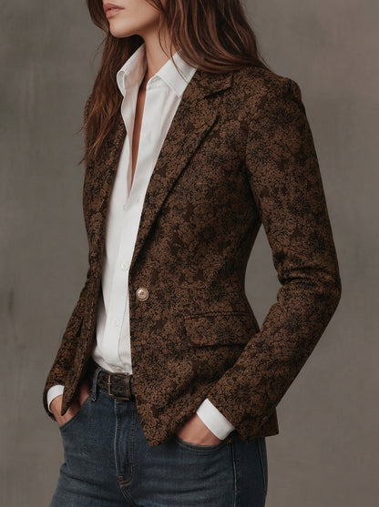 Kate - Jacquard Blazer with Paisley Print