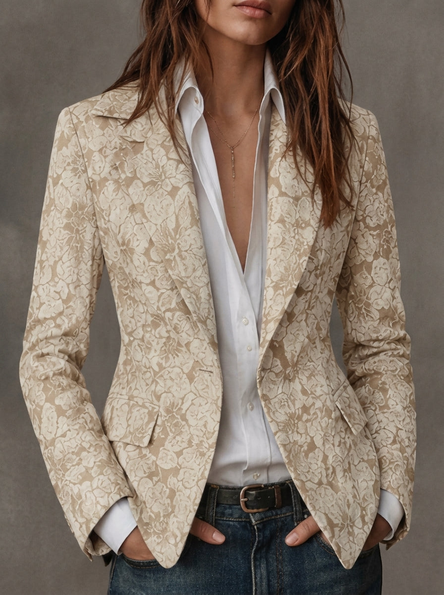Kate - Jacquard Blazer with Paisley Print