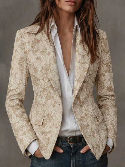 Kate - Jacquard Blazer with Paisley Print