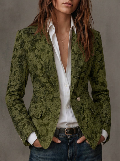 Kate - Jacquard Blazer with Paisley Print