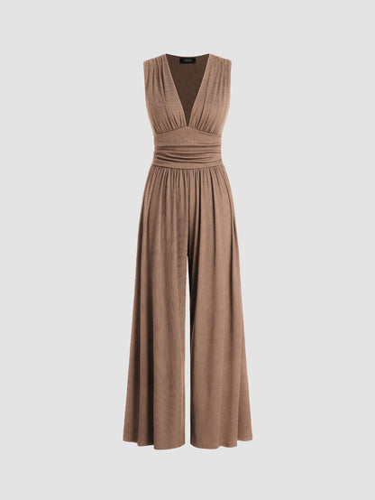 CHARITY - Chic Sleeveless Wide-Leg Jumpsuit