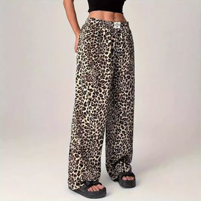 LIEZEL™ - Comfy Straight-Leg Leopard Print Pants
