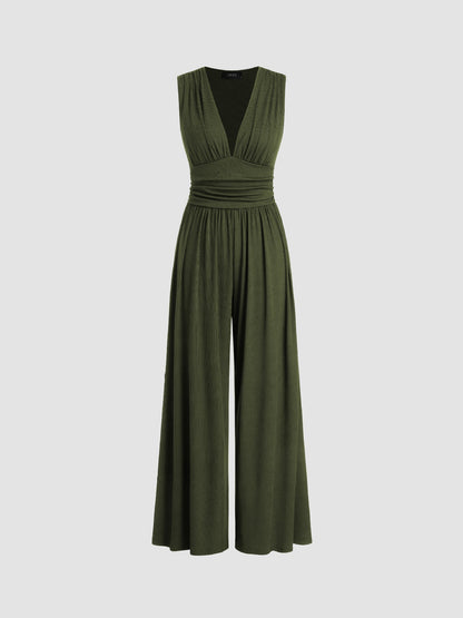 CHARITY - Chic Sleeveless Wide-Leg Jumpsuit