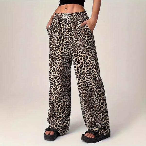 LIEZEL™ - Comfy Straight-Leg Leopard Print Pants