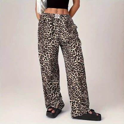 LIEZEL™ - Comfy Straight-Leg Leopard Print Pants