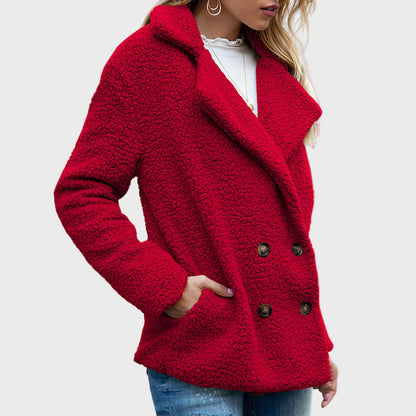 Delia | Teddy Coat with Collar