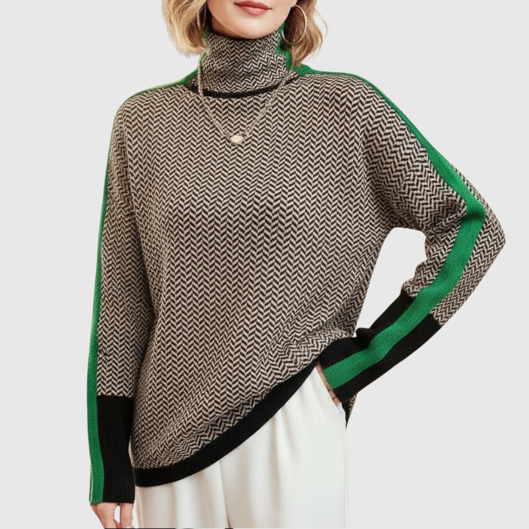 Eleonora - Herringbone Turtleneck